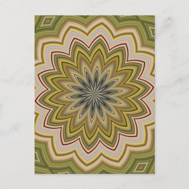 Carte Postale Vert Abstrait (Devant)
