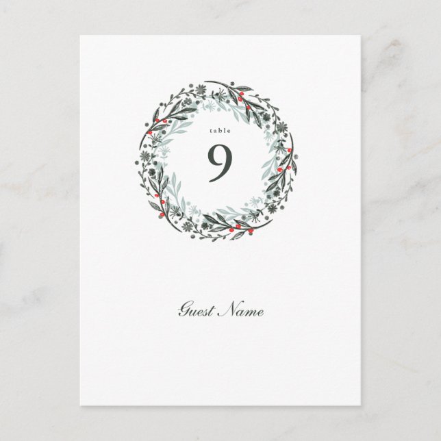 Carte postale Vert Botanique invité Carte de place (Devant)