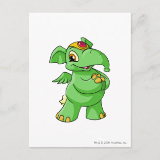 Carte Postale Vert éléphante