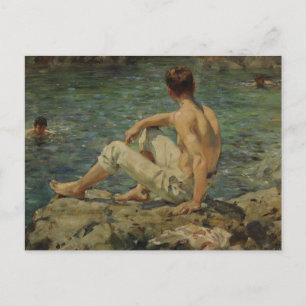 Carte Postale Vert et or par Henry Scott Tuke