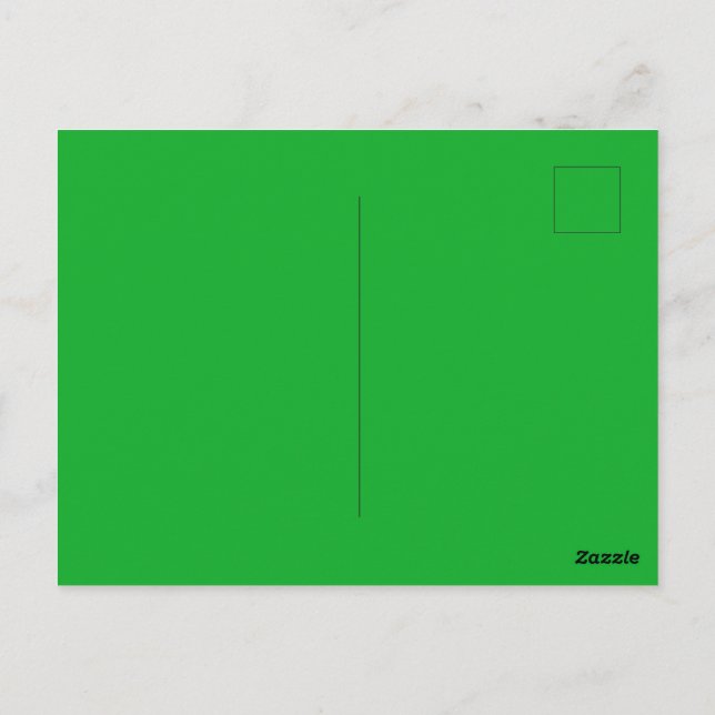 Carte Postale Vert Kelly (Dos)