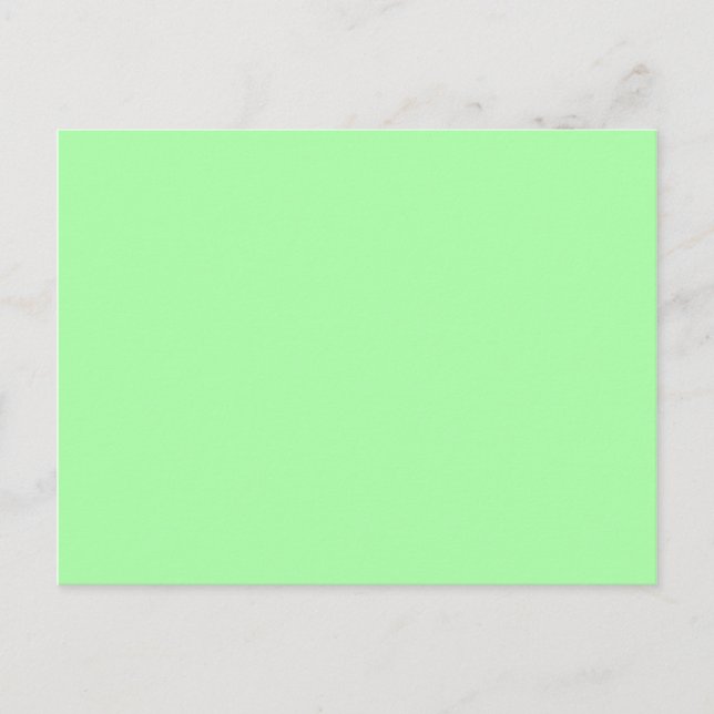 Carte Postale Vert Menthe Uni (Devant)