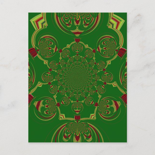 Carte Postale Vert vintage (Devant)