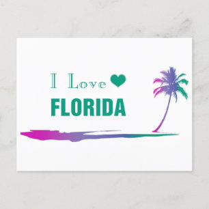 Carte postale verte colorée de Floride