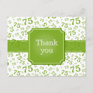 Carte postale verte et blanche avec motif numériqu