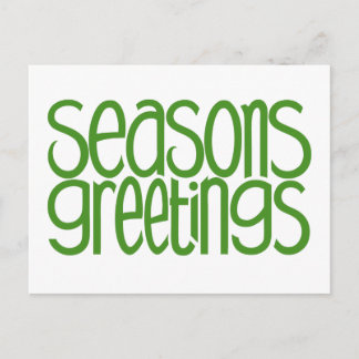 Carte postale verte Joyeuses Fêtes