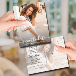 Carte Postale Vertical Photo Graduation Save the Date