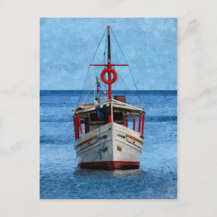 Carte postale verticale du bateau de l'île Margari