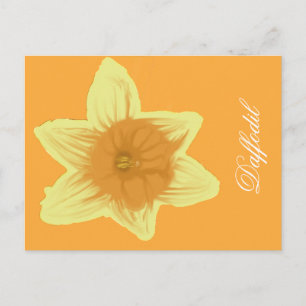 Carte postale verticale Jonquille orange