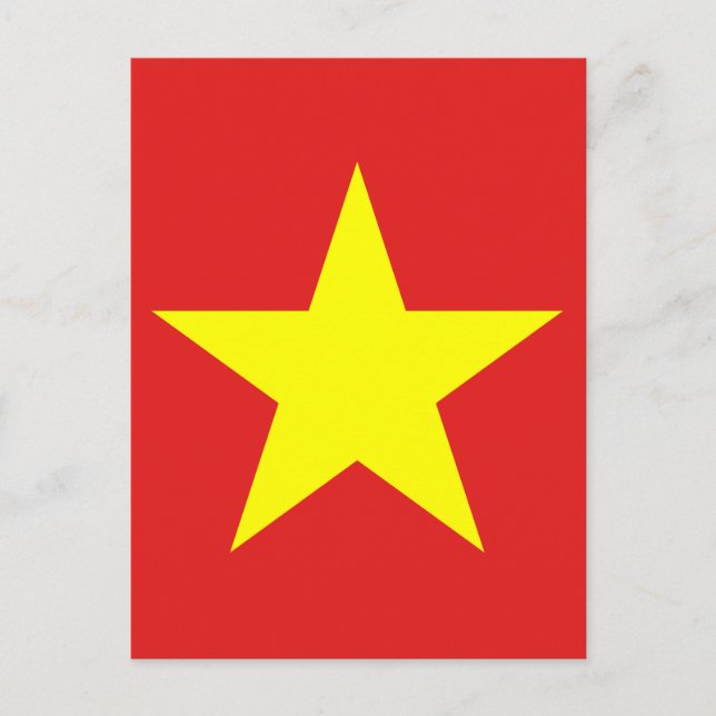 Carte postale verticale Vietnam Flag Yellow Star (Devant)