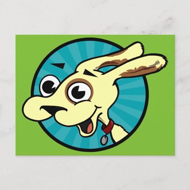 CARTE POSTALE VERTIQUE CHIEN FUNNY CUTE (Devant)