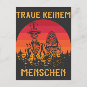 Carte Postale Vertraum keinem Menschen Untote Skelett Zombie