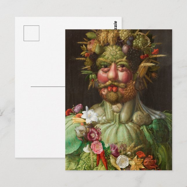 Carte Postale Vertumnus | Giuseppe Arcimboldo | (Devant / Derrière)