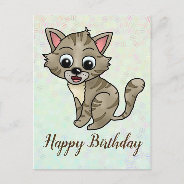 Carte Postale Verwunderte Katze (Devant)