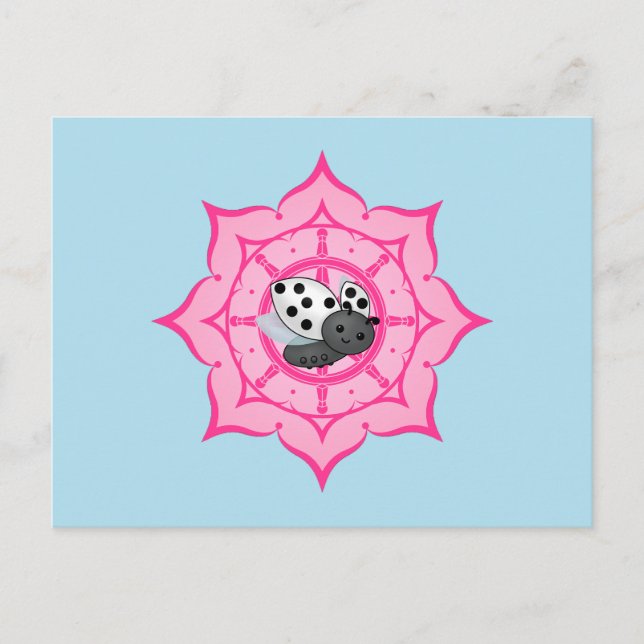 Carte Postale Vesak Bouddha coccinelle (Devant)