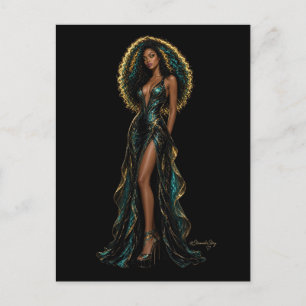 Carte Postale Vespera Kane Couture Robe à Volants Transparente