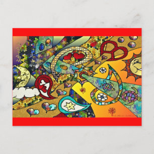 Carte Postale Vêtements Cadeaux Rétro 60 Psychedeliques Cycle De