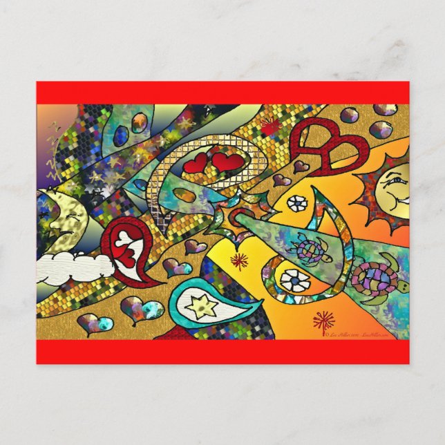 Carte Postale Vêtements Cadeaux Rétro 60 Psychedeliques Cycle De (Devant)