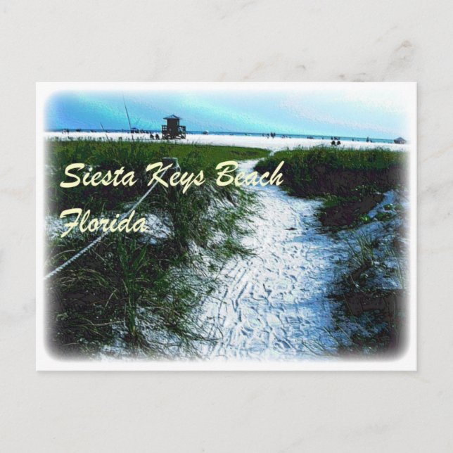Carte Postale Vêtements de Siesta Keys Beach, Floride (Devant)