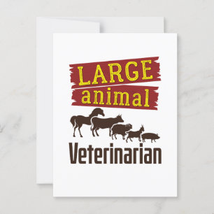 Carte Postale Vétérinaire gros animal