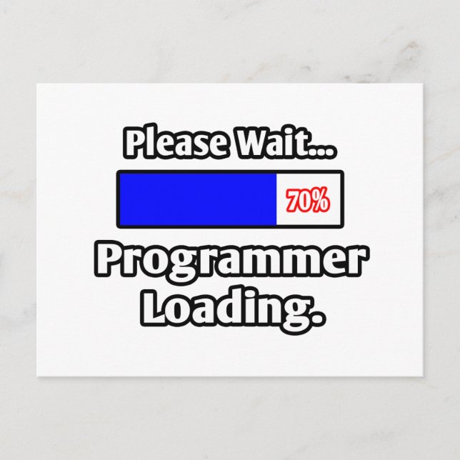 Carte Postale Veuillez patienter...Chargement du programmeur (Devant)