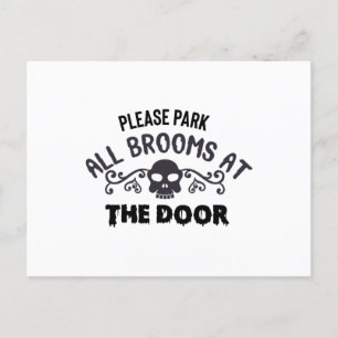 Carte Postale Veuillez stationner toutes les pièces à la porte