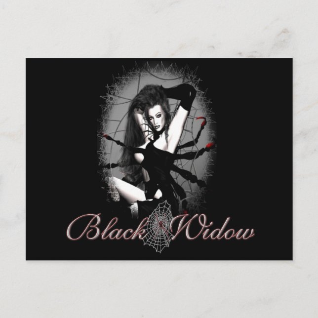 Carte Postale Veuve noire (Devant)