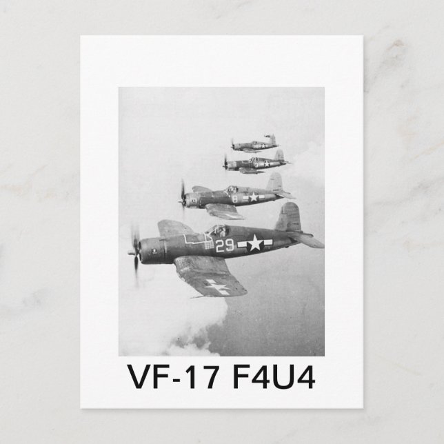 CARTE POSTALE VF-17 F4U4 CORSAIRS (Devant)