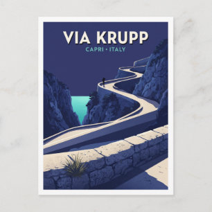 Carte Postale Via Krupp Capri Italie Souvenir
