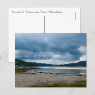 Carte Postale Viaduc de Barmouth et estuaire de la rivière Mawdd