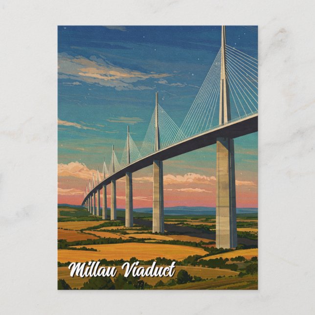 Carte Postale Viaduc de Millau France (Devant)