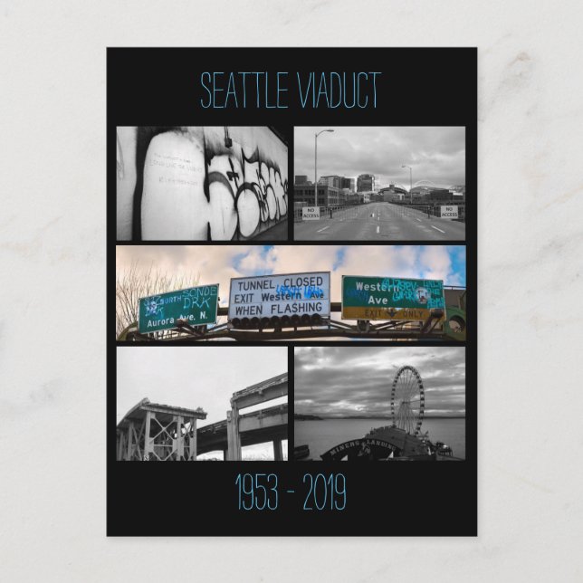 Carte Postale Viaduc de Seattle (Devant)