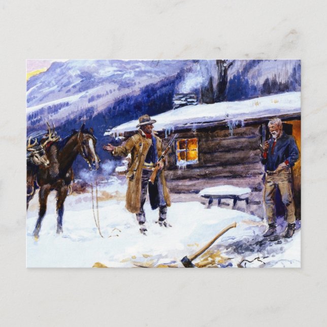 Carte Postale « Viande de Noël » par Charles M Russell (Devant)