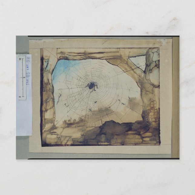 Carte Postale Vianden à travers le Web d'une araignée (Devant)