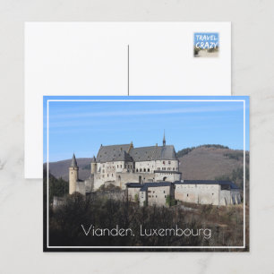 Carte Postale Vianden Castle Winter View, Luxembourg