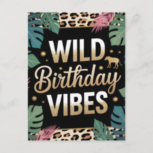 Carte Postale Vibes d'anniversaire sauvage Graphique : Thème Jun