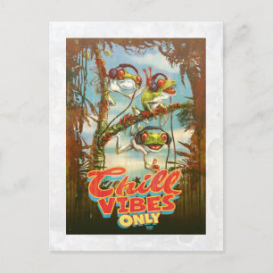 Carte Postale Vibes de refroidissement seulement Arbre Grenouill