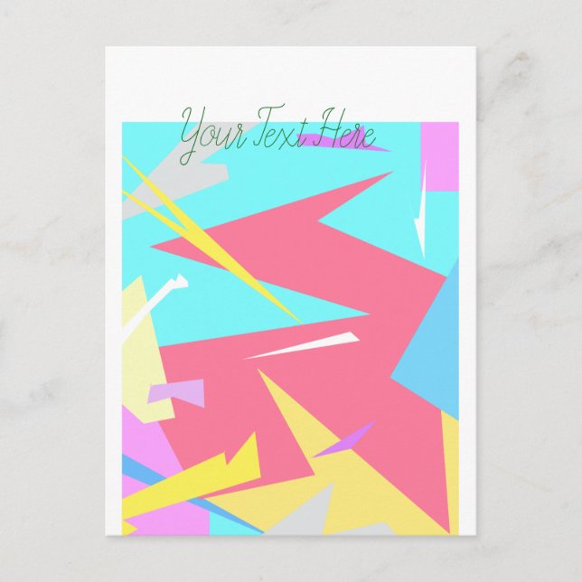 Carte Postale Vibes positives couleurs pastel Abstrait (Devant)