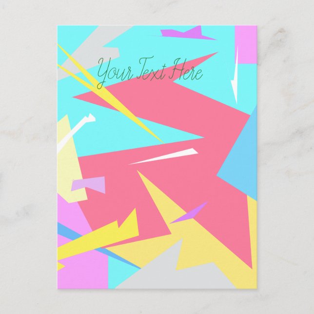 Carte Postale Vibes positives couleurs pastel Abstrait (Devant)
