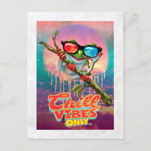 Carte Postale Vibes réfrigérées uniquement Grenouille 3D arbre