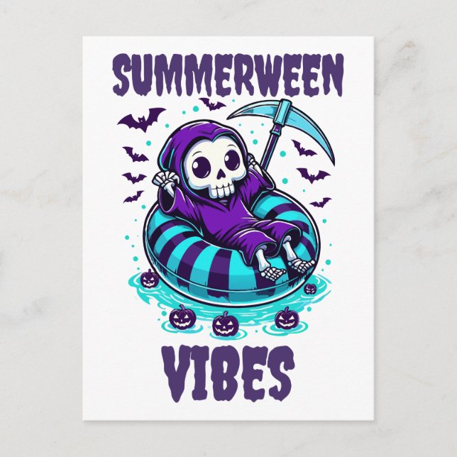 Carte Postale Vibes Summerween - Reaper Relaxé (Devant)