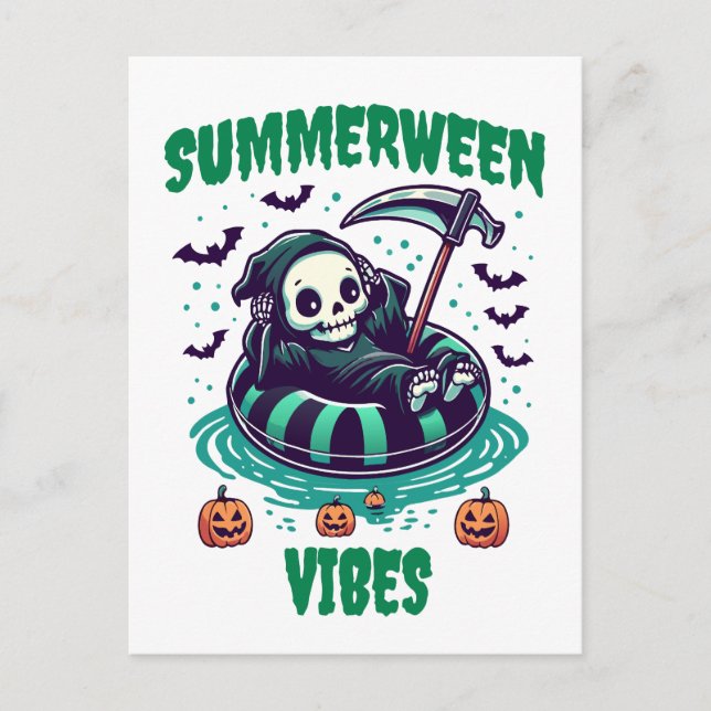 Carte Postale Vibes Summerween - Reaper Relaxé (Devant)