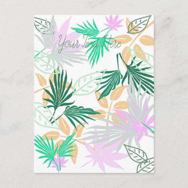 Carte Postale Vibes tropicales Feuilles Plantes (Devant)