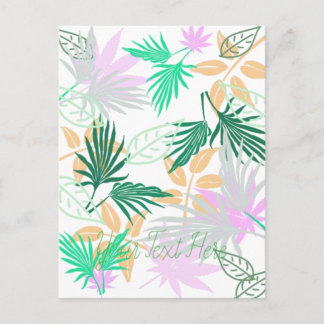 Carte Postale Vibes tropicales Feuilles Plantes (Devant)