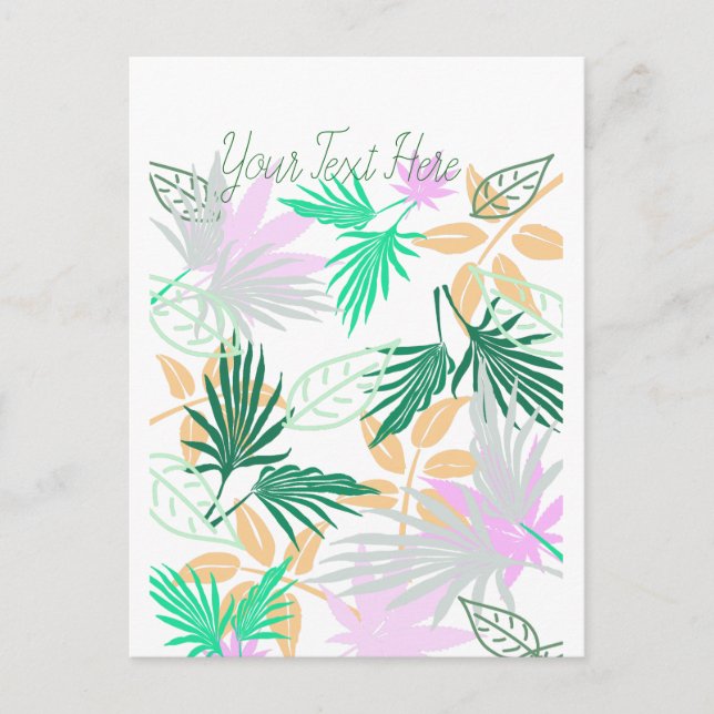 Carte Postale Vibes tropicales Feuilles Plantes (Devant)