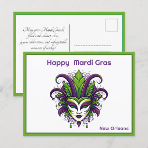 Carte Postale 💚 💜 💛 Vibrance de Mardi Gras