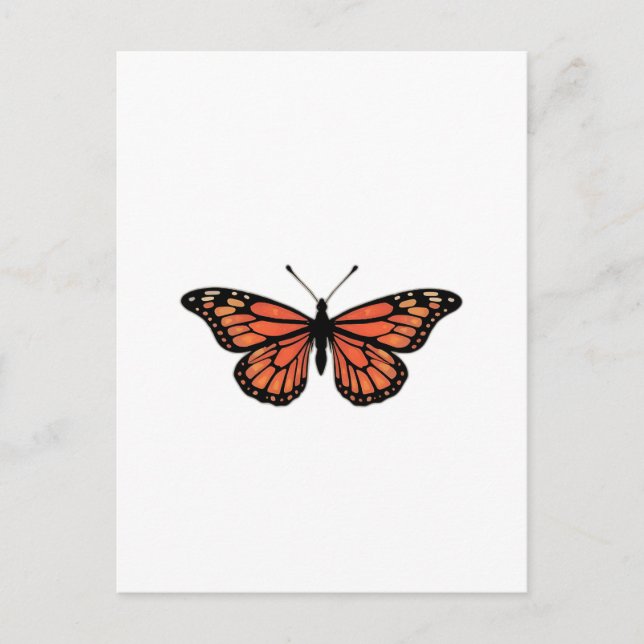 Carte Postale Vibrant Monarch Butterfly Illustration on Light Ba (Devant)