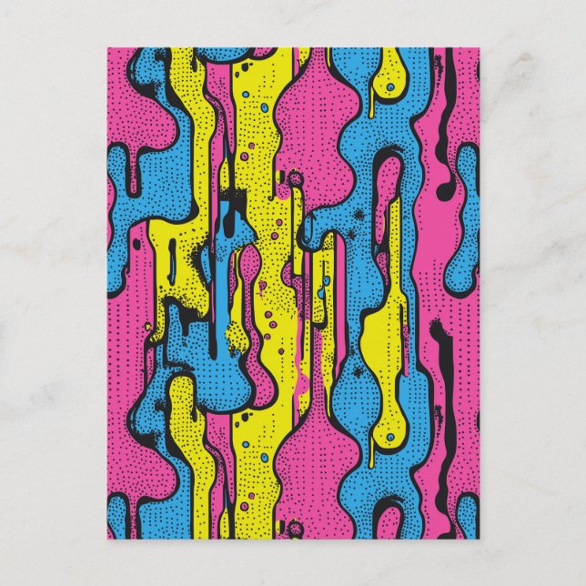Carte Postale "Vibrant Retro Pop Art DriMotif (Devant)