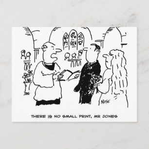 Carte Postale Vicaire et marié à la cérémonie de mariage