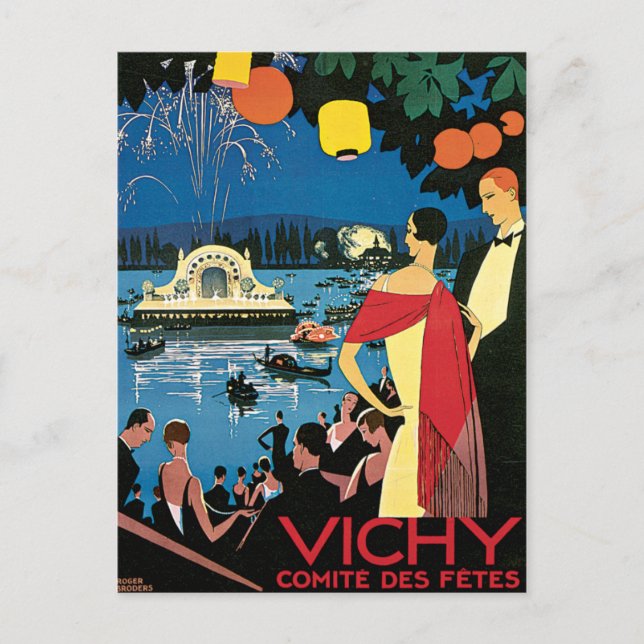 Carte Postale Vichy France Comite Des Fetes Art 1926 Lumière noc (Devant)